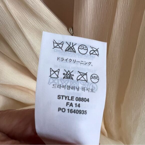 J Crew Bridesmaid Dress Heidi Silk Chiffon Ivory Champagne Size 10 Tall NEW - Picture 8 of 14